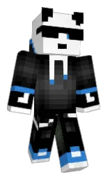 white and black Minecraft skin — Classic model