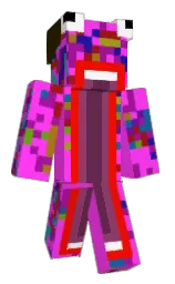 razzle dazzle rose and violet eggplant Minecraft skin — Classic model — first worn by LilJit224