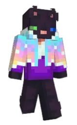 blackcurrant and purple heart Minecraft skin — Slim model