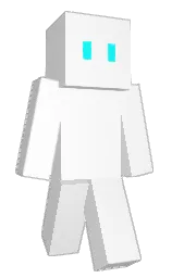 white and picton blue Minecraft skin — Classic model