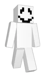 white and black Minecraft skin — Slim model — first worn by SMILE_PLAYER