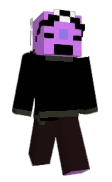 black and heliotrope Minecraft skin — Slim model — first worn by WillohMC