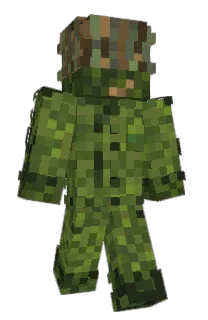 Front of Burrasaurs's skin