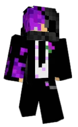 black and cod gray Minecraft skin — Classic model