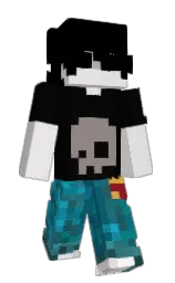 black and mercury Minecraft skin — Classic model — first worn by zh33t0