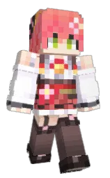white and woody brown Minecraft skin — Classic model