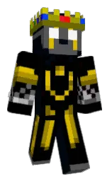 Minecraft-Skin in black und blue charcoal — Modell: Klassisch