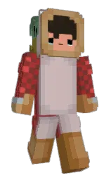 Ehhnzo's Minecraft skin wearing the Aurora cape