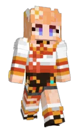 white and macaroni and cheese Minecraft skin — Slim model — first worn by Vesta_Inasul