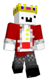 white and bright red Minecraft skin — Classic model
