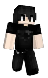 Minecraft-Skin in black und karry — Modell: Schmal — zuerst getragen von pagls
