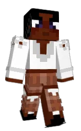 white and black Minecraft skin — Classic model