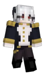 steel gray and black Minecraft skin — Classic model