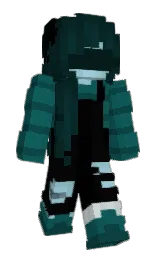 bottle green and black Minecraft skin — Slim model