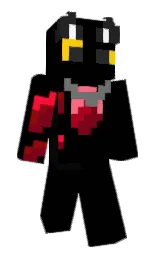 black and cod gray Minecraft skin — Classic model — first worn by the_sus100