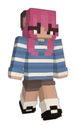 black and hoki Minecraft skin — Slim model — first worn by D1g1tal_Blu3s
