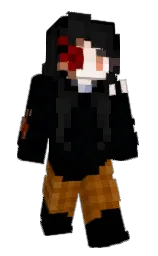 black and black russian Minecraft skin — Slim model — first worn by LateToEverything