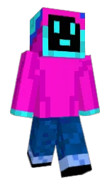 purple pizzazz and cyan / aqua Minecraft skin — Classic model