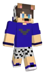 blue gem and white Minecraft skin — Classic model