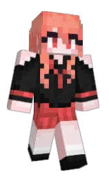 vivid tangerine and salmon Minecraft skin — Classic model