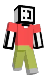 sunset orange and celery Minecraft skin — Classic model — first worn by Bringing