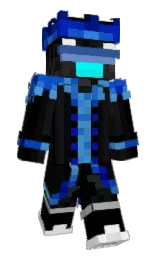 black and woodsmoke Minecraft skin — Slim model — first worn by Kai5myFav
