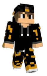 black and gamboge Minecraft skin — Classic model