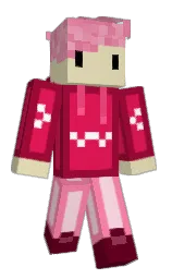black and crimson Minecraft skin — Classic model