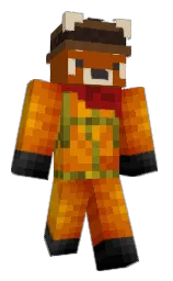 CLAUS_123's Minecraft skin wearing the Pan cape