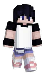 ebony and athens gray Minecraft skin — Classic model — first worn by Hereneny