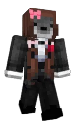 black and quincy Minecraft skin — Slim model — first worn by Noizbelle