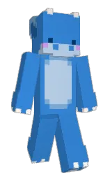 curious blue and black Minecraft skin — Classic model