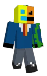 venice blue and shuttle gray Minecraft skin — Classic model — first worn by GeometryCD