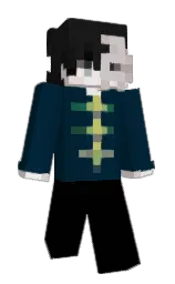 whoopied's Minecraft skin wearing the Aurora cape