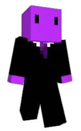 black and electric violet Minecraft skin — Classic model — first worn by Vakaris666