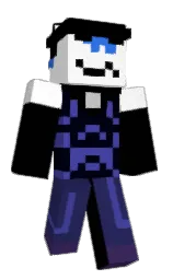 black and white Minecraft skin — Classic model