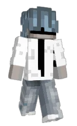 white and shuttle gray Minecraft skin — Slim model