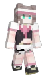 white and fair pink Minecraft skin — Slim model — first worn by _Pardofelis_