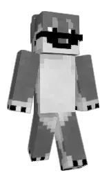 dove gray and black Minecraft skin — Classic model — first worn by qrsi