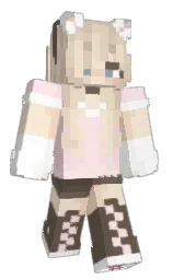 white and stark white Minecraft skin — Classic model — first worn by Qelloww