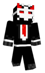 black and white Minecraft skin — Classic model