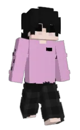 light orchid and cod gray Minecraft skin — Slim model — first worn by _uxii