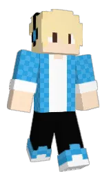 cod gray and curious blue Minecraft skin — Classic model