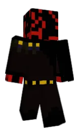 black and milano red Minecraft skin — Classic model — first worn by 1mperialCat