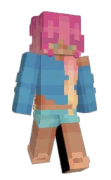 steel blue and hippie blue Minecraft skin — Classic model — first worn by happylook