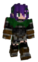scarlet gum and black Minecraft skin — Slim model — first worn by Hosedrache73
