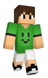 white and forest green Minecraft skin — Classic model — first worn by LoserOfficial