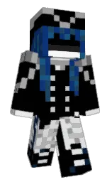 black and athens gray Minecraft skin — Classic model