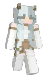 white and green white Minecraft skin — Slim model