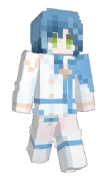 white and alice blue Minecraft skin — Slim model